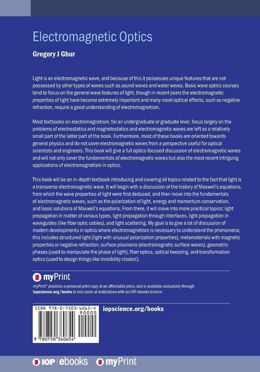 Produktbild: Electromagnetic Optics
