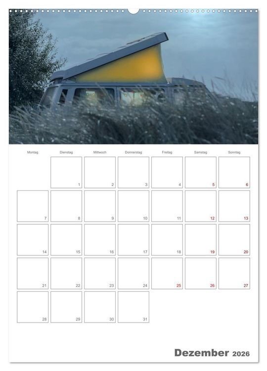 Produktbild: Vanlife Jahresplaner (Wandkalender 2026 DIN A2 hoch), CALVENDO Monatskalender