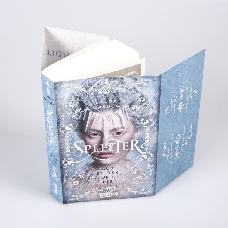 Splitter aus Silber und Eis