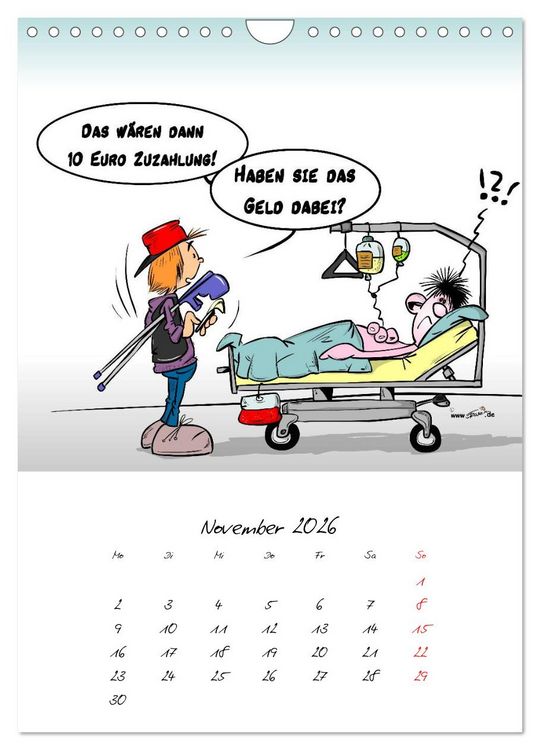 Produktbild: Trumix Cartoons - Gesundheit (Wandkalender 2026 DIN A4 hoch), CALVENDO Monatskalender