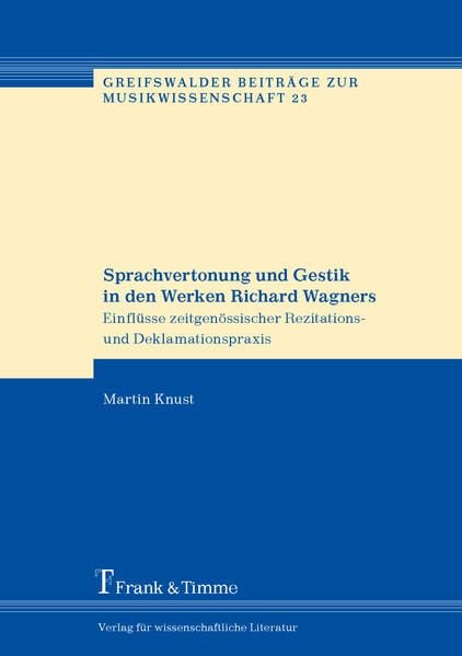Produktbild: Sprachvertonung und Gestik in den Werken Richard Wagners