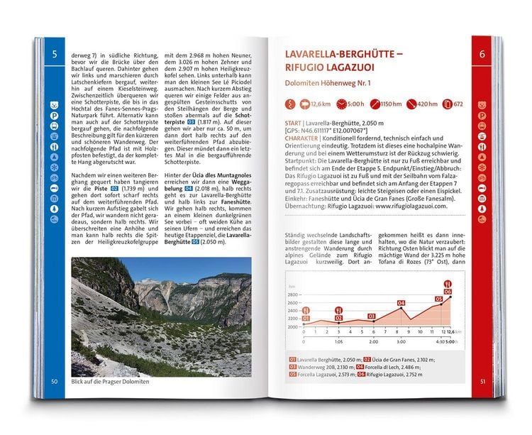 Produktbild: KOMPASS Wanderf&uuml;hrer Dolomiten H&ouml;henweg 1 bis 3, 71 Touren