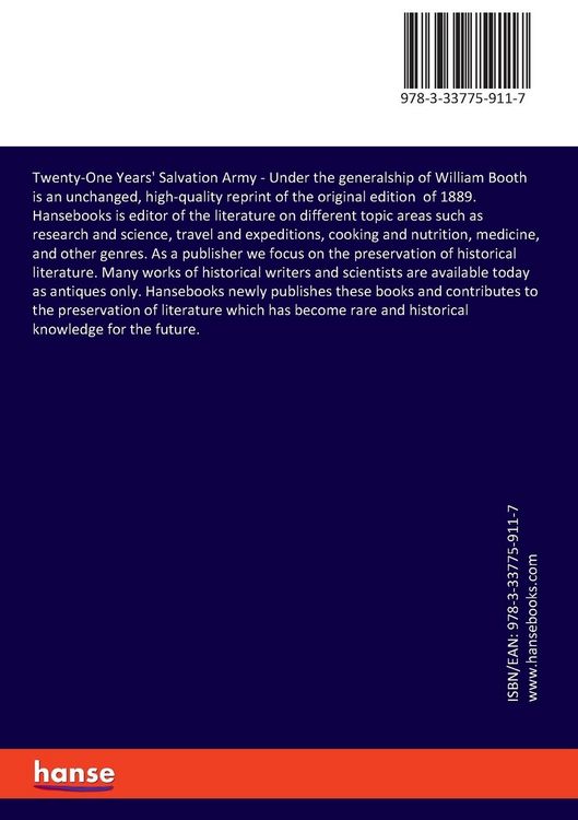 Produktbild: Twenty-One Years' Salvation Army