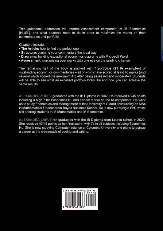 Produktbild: IB Economics Internal Assessment