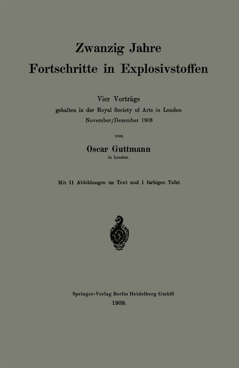Produktbild: Zwanzig Jahre Fortschritte in Explosivstoffen