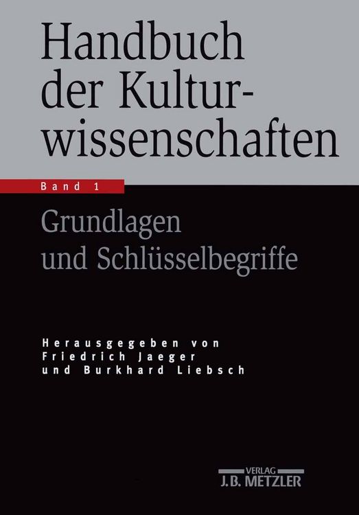 Produktbild: Handbuch der Kulturwissenschaften