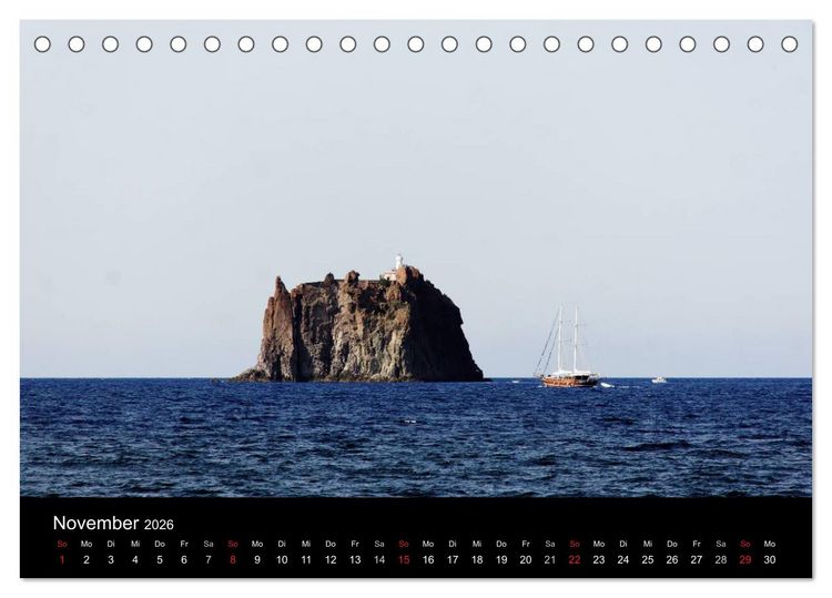 Produktbild: Kalabrien: Wo die Sonne Urlaub macht (Tischkalender 2026 DIN A5 quer), CALVENDO Monatskalender