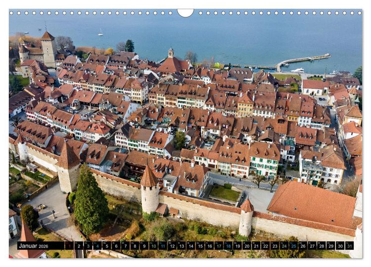 Produktbild: Murten &ndash; Historischer Charme am Ufer des Murtensees (Wandkalender 2026 DIN A3 quer), CALVENDO Monatskalender
