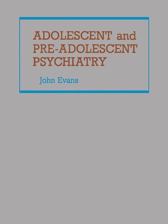 Produktbild: Adolescent and Pre-Adolescent Psychiatry