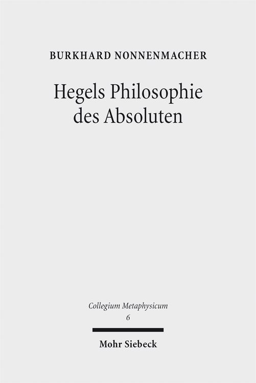 Produktbild: Hegels Philosophie des Absoluten