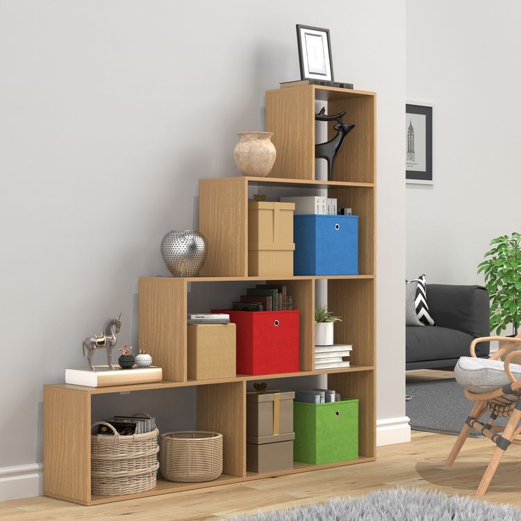 Produktbild: Holz Regal Raumteiler Standregal B&uuml;cher Dubila L