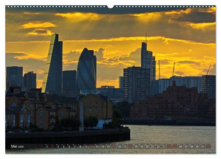 Produktbild: Londoner Perspektiven (hochwertiger Premium Wandkalender 2026 DIN A2 quer), Kunstdruck in Hochglanz