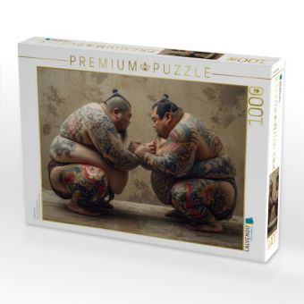 Produktbild: CALVENDO Puzzle Lutte sumo | 1000 Teile Lege-Gr&ouml;&szlig;e 64x48cm Foto-Puzzle f&uuml;r gl&uuml;ckliche Stunden