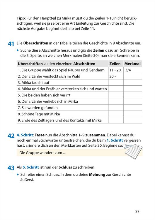 Produktbild: Inhaltsangabe. Aufsatz 7.-9. Klasse, A5-Heft