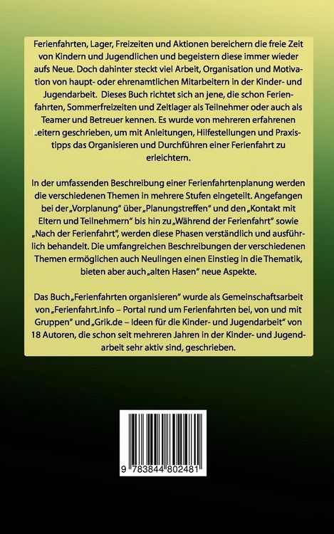 Produktbild: Ferienfahrten organisieren