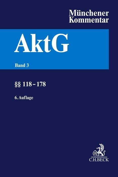 Produktbild: M&uuml;nchener Kommentar zum Aktiengesetz Bd. 3: &sect;&sect; 118-178