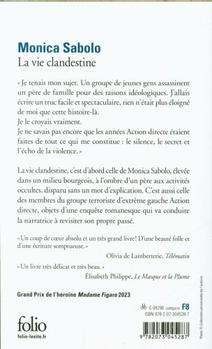 Produktbild: Sabolo, M: Vie clandestine