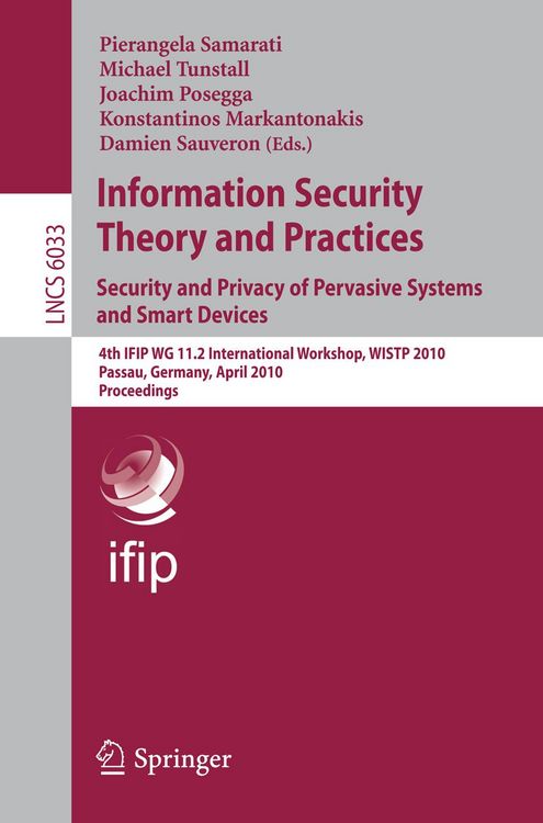 Produktbild: Information Security Theory and Practices: Security and Privacy of Pervasive Systems and Smart Devices