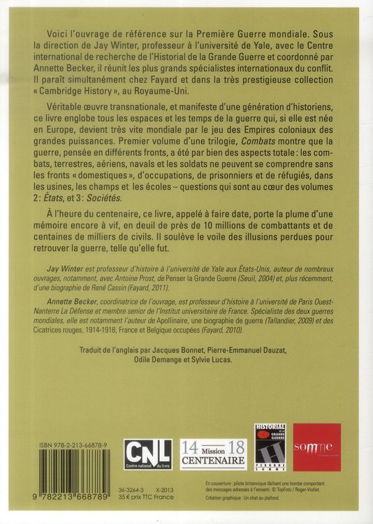 Produktbild: La Premiere Guerre Mondiale T.1