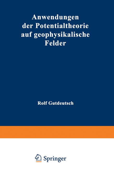 Produktbild: Anwendungen der Potentialtheorie auf geophysikalische Felder