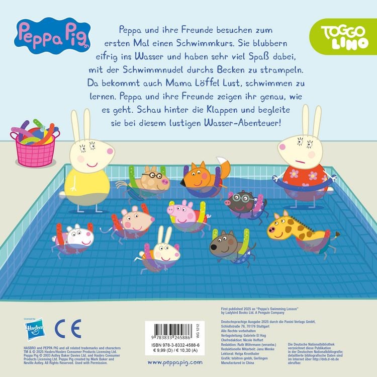 Produktbild: Peppa Pig: Peppa lernt Schwimmen - Mein wasserstarkes Klappenbuch