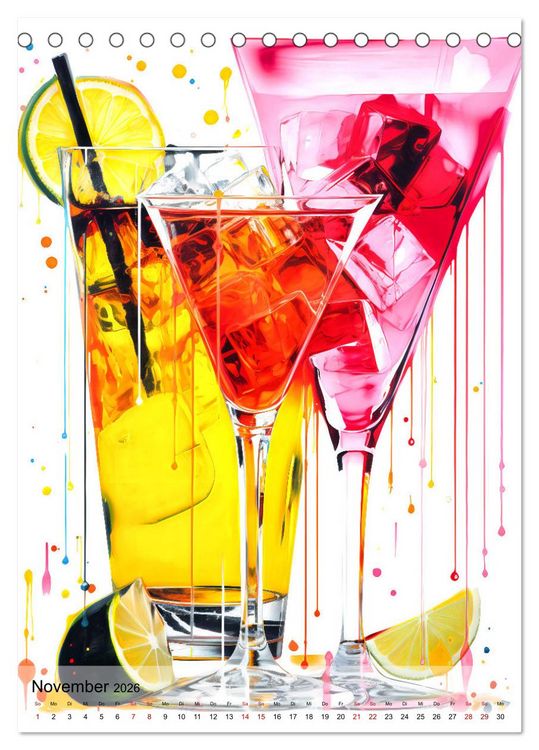 Produktbild: Abstrakte Cocktail-Palette! (Tischkalender 2026 DIN A5 hoch), CALVENDO Monatskalender