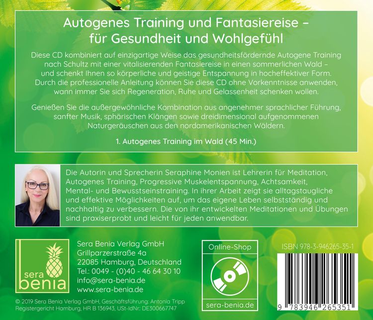 Produktbild: Autogenes Training im Wald {Autogenes Training mit 12 Formeln, eingebettet in eine Fantasiereise} Autogenes Training CD