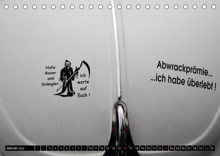 Produktbild: AUTO AUFKLEBER (Tischkalender 2022 DIN A5 quer)