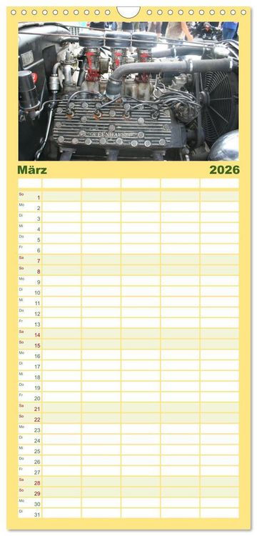 Produktbild: Familienplaner 2026 - Ford Flathead V8 Motoren mit 5 Spalten (Wandkalender, 21 x 45 cm) CALVENDO