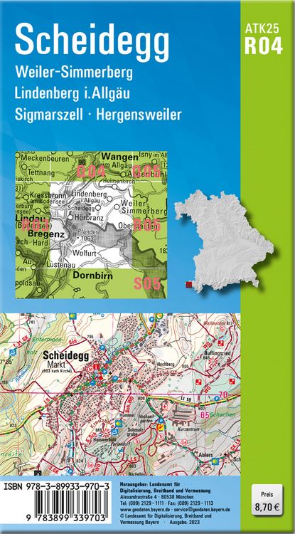 Produktbild: ATK25-R04 Scheidegg (Amtliche Topographische Karte 1:25000)