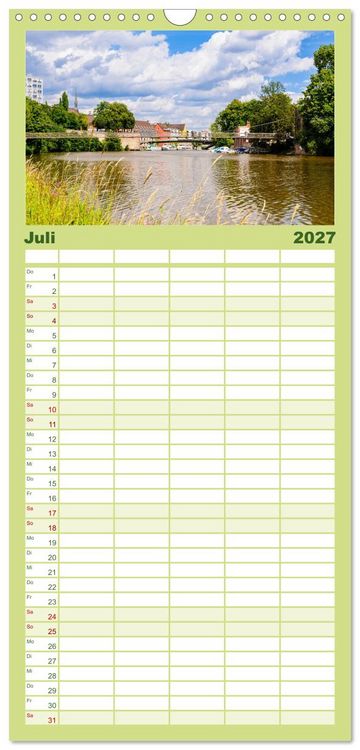 Produktbild: Familienplaner 2027 - Die Fulda mit 5 Spalten (Wandkalender, 21 x 45 cm) CALVENDO
