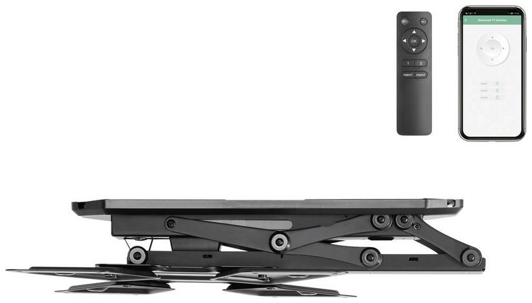 Produktbild: SpeaKa Professional SP-TVCM-510 TV-Deckenhalterung 58,4cm (23\") - 139,7cm (55\") elektrisch motorisiert, Neigbar, App-Steuerung