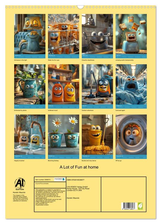 Produktbild: A Lot of Fun at home (Wall Calendar 2026 DIN A2 portrait), CALVENDO 12 Month Wall Calendar