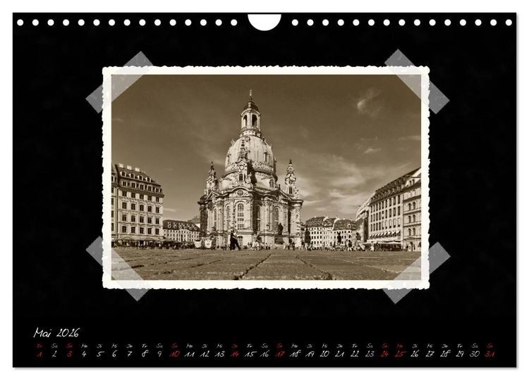 Produktbild: Dresden - Ein Kalender mit Fotografien wie aus einem alten Fotoalbum (Wandkalender 2026 DIN A4 quer), CALVENDO Monatskalender