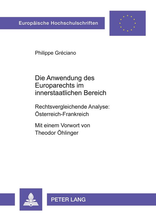 Produktbild: Die Anwendung des Europarechts im innerstaatlichen Bereich