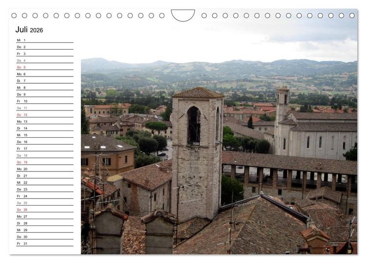 Produktbild: Camino di Assisi - Franziskusweg (Wandkalender 2026 DIN A4 quer), CALVENDO Monatskalender
