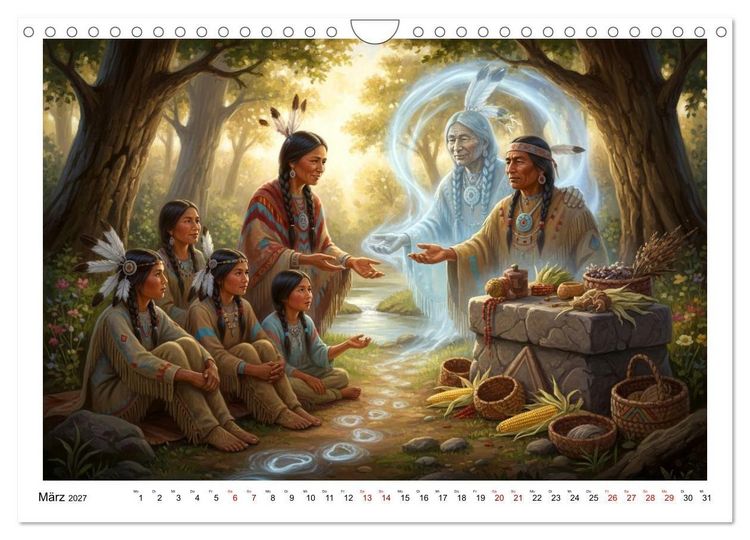 Produktbild: In Verbindung mit dem Land und den Ahnen (Wandkalender 2027 DIN A4 quer), CALVENDO Monatskalender