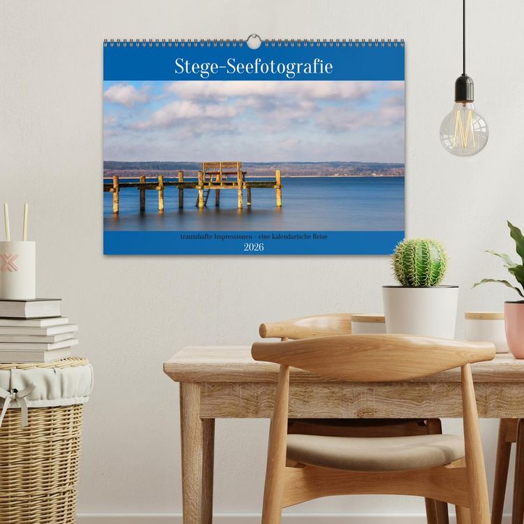 Produktbild: Stege - Seefotografie (Wandkalender 2026 DIN A3 quer), CALVENDO Monatskalender