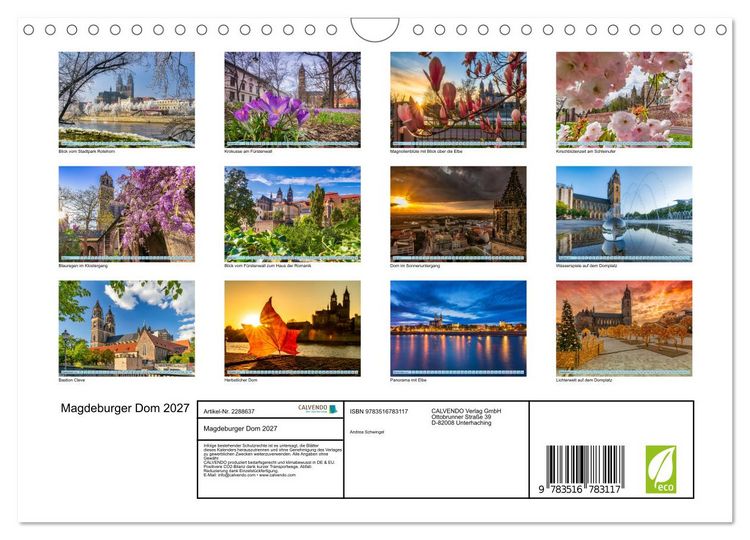 Produktbild: Magdeburger Dom 2027 (Wandkalender 2027 DIN A4 quer), CALVENDO Monatskalender