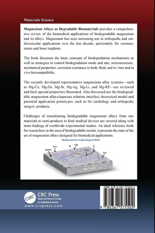 Produktbild: Magnesium Alloys as Degradable Biomaterials