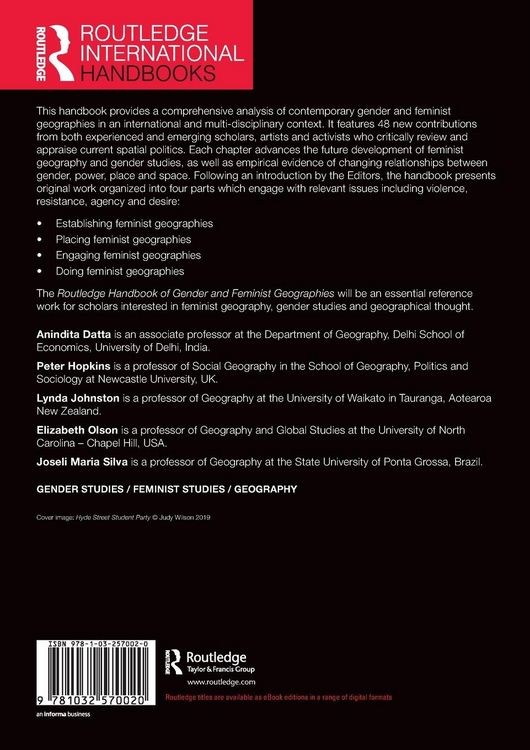 Produktbild: Routledge Handbook of Gender and Feminist Geographies