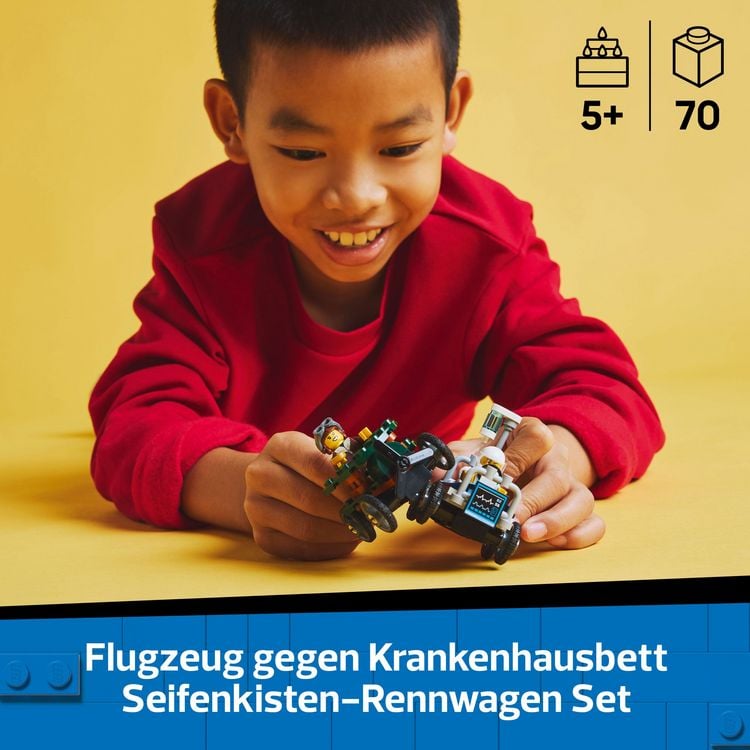 LEGO City Flugzeug vs. Krankenhausbett - Seifenkisten Spielzeug 60459