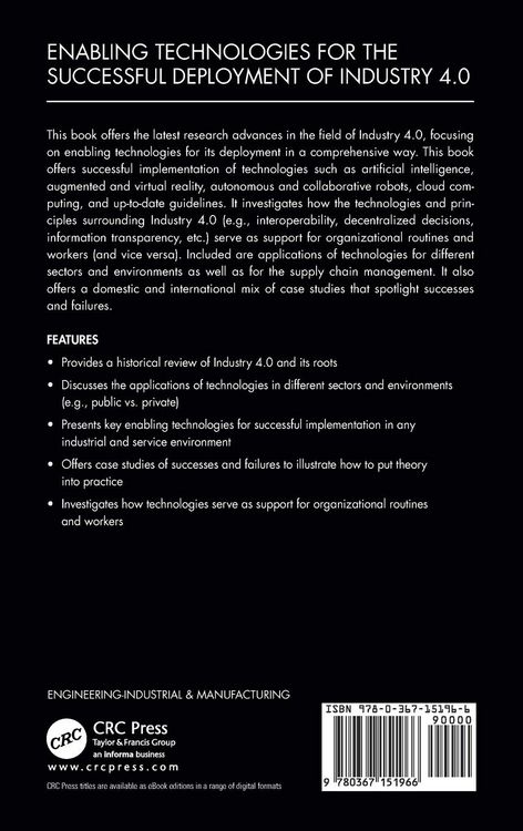 Produktbild: Enabling Technologies for the Successful Deployment of Industry 4.0