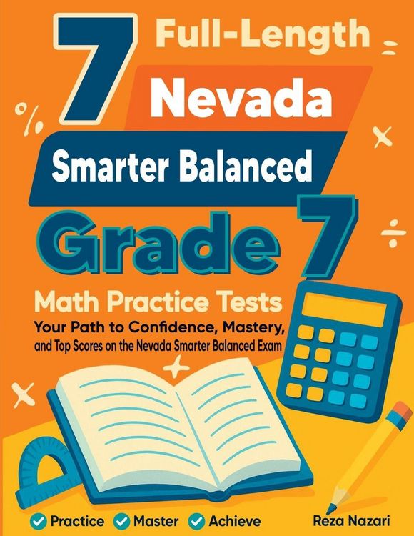 Produktbild: 7 Full-Length Nevada Smarter Balanced Grade 7 Math Practice Tests