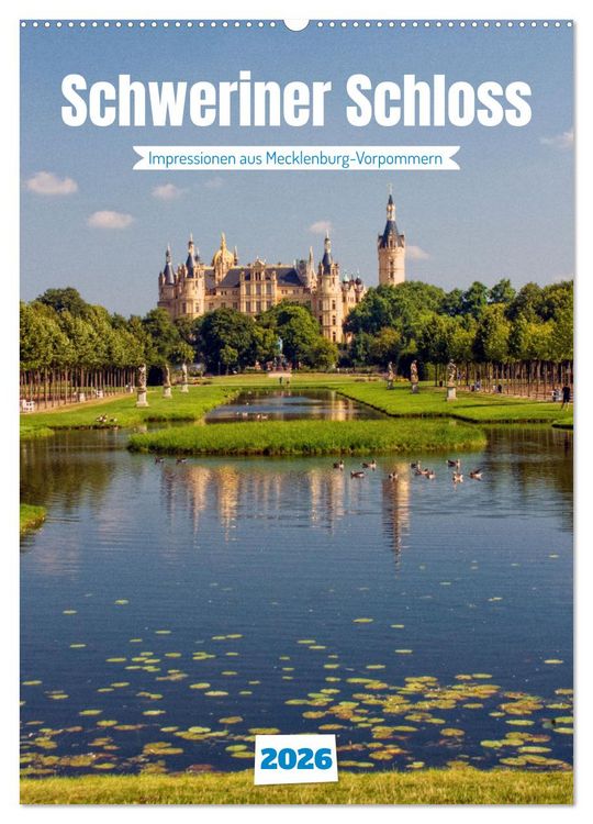 Produktbild: Schweriner Schloss - Impressionen aus Mecklenburg-Vorpommern (Wandkalender 2026 DIN A2 hoch), CALVENDO Monatskalender