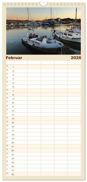 Produktbild: Familienplaner 2026 - Cala Ratjada mit 5 Spalten (Wandkalender, 21 x 45 cm) CALVENDO