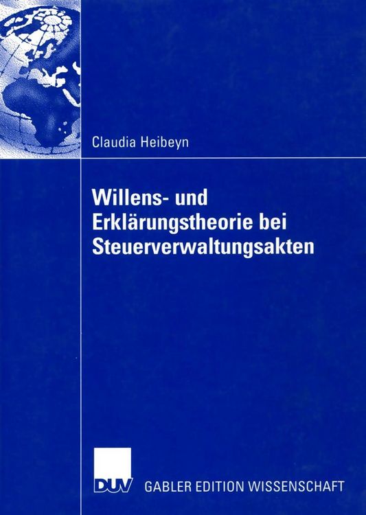 Produktbild: Willens- und Erkl&auml;rungstheorie bei Steuerverwaltungsakten
