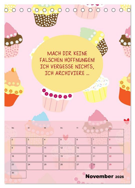 Produktbild: K&ouml;nigin &uuml;ber alles! Typokalender f&uuml;r starke Frauen (Tischkalender 2026 DIN A5 hoch), CALVENDO Monatskalender