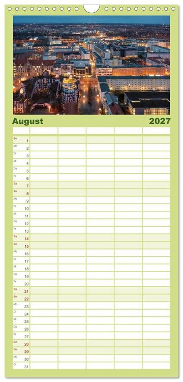 Produktbild: Familienplaner 2027 - Typisch Magdeburg mit 5 Spalten (Wandkalender, 21 x 45 cm) CALVENDO