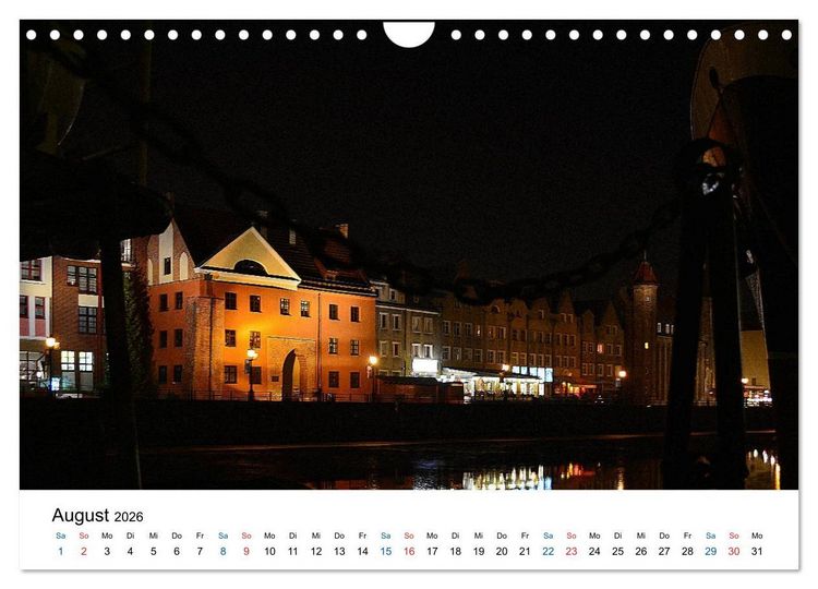 Produktbild: Das alte Danzig - Ein Stadtbummel am Abend (Wandkalender 2026 DIN A4 quer), CALVENDO Monatskalender